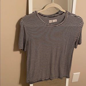Abercombie and Fitch striped half sleeve tee